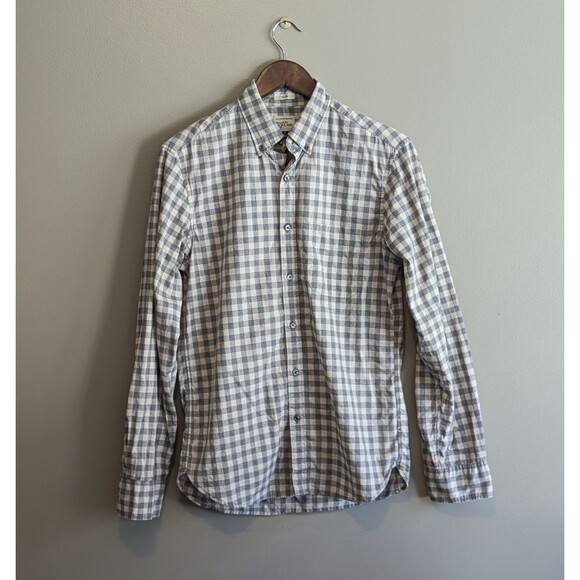 J. Crew Other - J.Crew Size Small Plaid Dress Shirt Mens Button Down Gray Check Slim Fit Crew